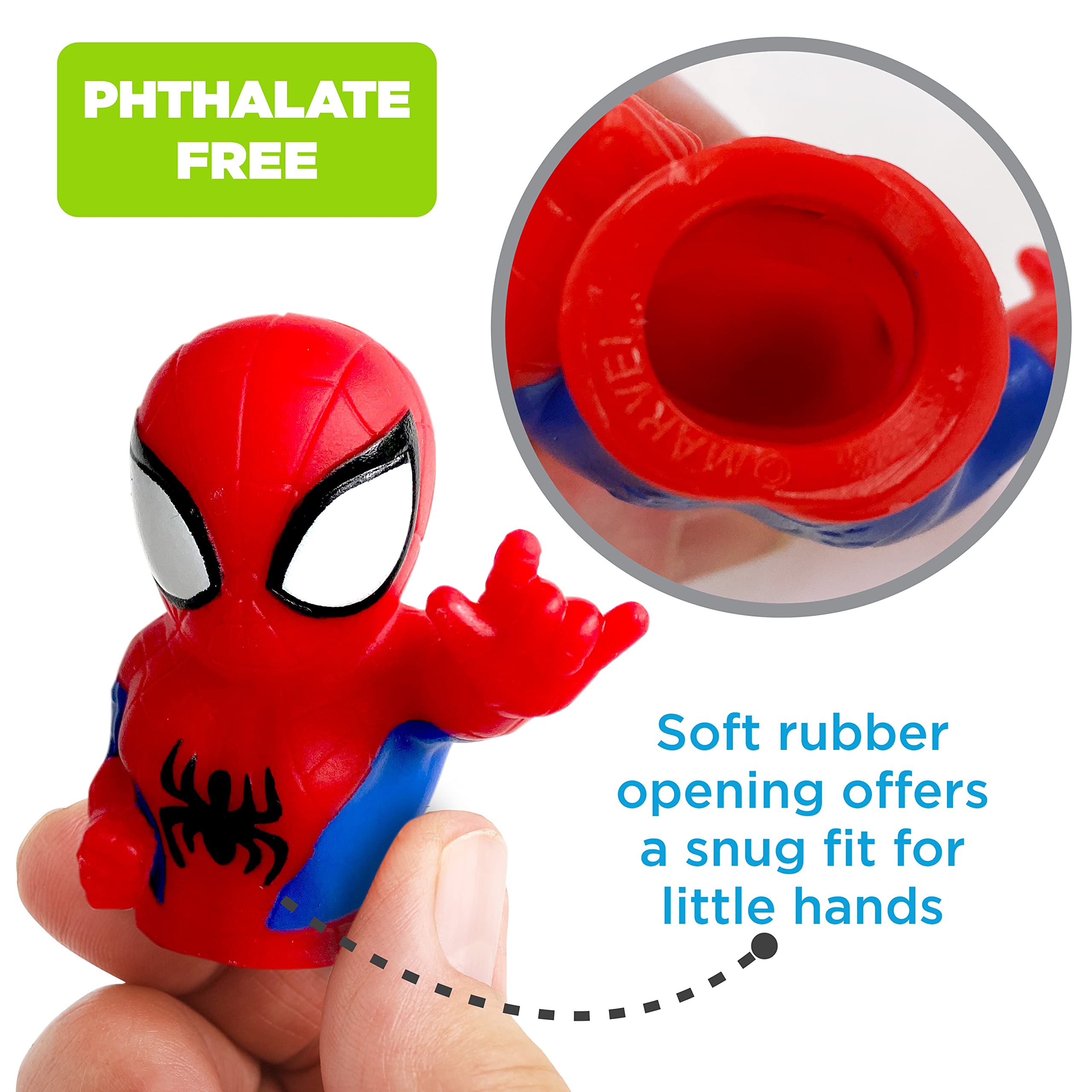 Spidey & His Amazing Friends 10 Piece Finger Puppet Set - Party Favors, Educational, Bath Toys, Floating Pool Toys, Beach Toys, Finger Toys, Playtime