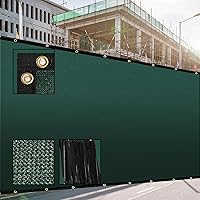 8' x 50' Green Stdanard Size Fence Privacy Screen Windscreen 160 GSM Commercial Grade Mash Material UV Block - Custom Size Accepted