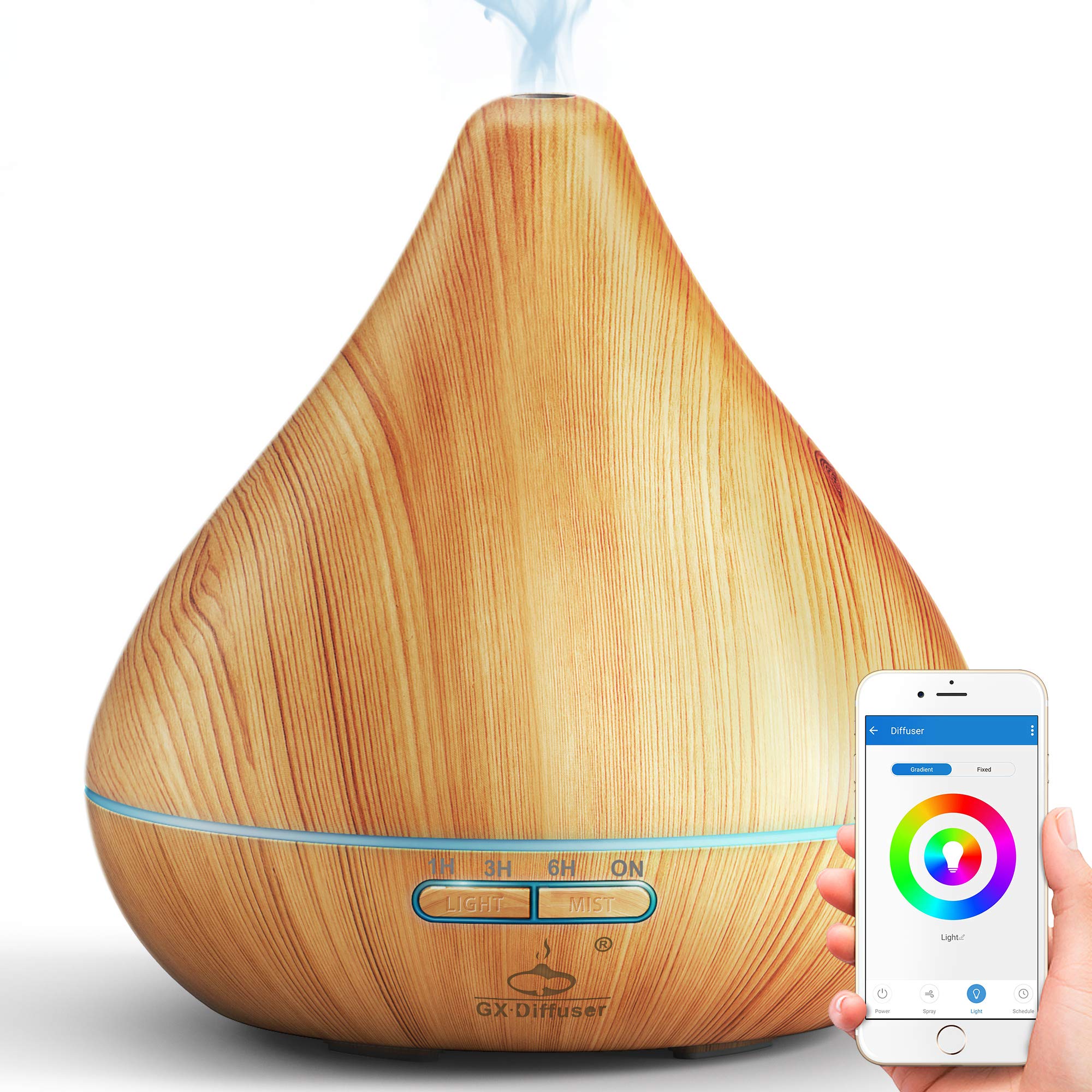 GX.Diffuser Smart WiFi Essential Oil Diffuser,App Control Compatible with Alexa & Google Home, 300ml Aroma Humidifier Cool Mist Atomizer for Air Pu...