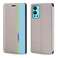 for Infinix Hot 12 Case, Fashion Multicolor Magnetic Closure Leather Flip Case Cover with Card Holder for Infinix Hot 12 (6.82”), Gray