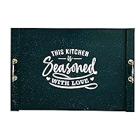 Happy Patch Blue Noodle Board Stove Cover for Electric or Gas Stove Farmhouse Wooden Stove Top Covers Distressed 22 x 30 x 1.57 Inches