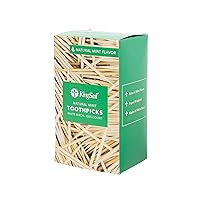 KingSeal Individually Paper Wrapped MINT Flavored Birch Toothpicks, Eco-Friendly and Compostable, 2.5