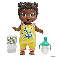 Baby Alive Baby Gotta Bounce Doll, Kangaroo Outfit, Bounces with 25+ SFX and Giggles, Drinks and Wets, Black Hair Toy for Kids Ages 3 and Up