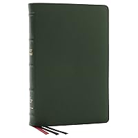 NKJV, Thinline Reference Bible, Large Print, Premium Goatskin Leather, Green, Premier Collection, Red Letter, Comfort Print: Holy Bible, New King James Version NKJV, Thinline Reference Bible, Large Print, Premium Goatskin Leather, Green, Premier Collection, Red Letter, Comfort Print: Holy Bible, New King James Version Leather Bound
