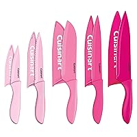 Cuisinart 10pc Ceramic Coated Color Knife Set - Pink for BCRF, C55-10PCPK