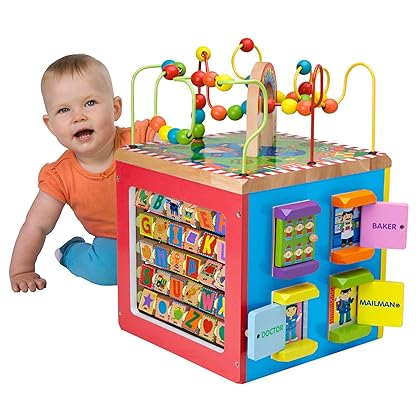 ALEX Toys Discover My Busy Town Wooden Activity Cube