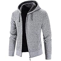 Men Sweatshirt Hoodie Fashion Long Sleeve Warm Solid Color Hooded Jackets Thermal Trendy Tops