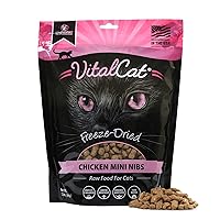 Vital Essentials Freeze Dried Cat Food, Chicken Mini Nibs 12 oz