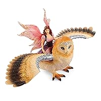 Schleich bayala, 2-Piece Playset, Toys for Girls and Boys Ages 5-12 Years Old, Fairy in Flight with Glam Owl