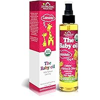 Baby Oil with Calendula, Smooth Caribbean Coconut, Certified Organic by USDA, Jojoba & Olive Oil with Vitamin E, No Alcohol, Paraben, Artificial Detergents, Color, Synthetic Perfume, 135ml
