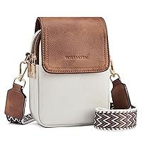 BOSTANTEN Small Crossbody Bags for Women Trendy Leather Phone Wallet Purses Handbags Adjustable Guitar Strap