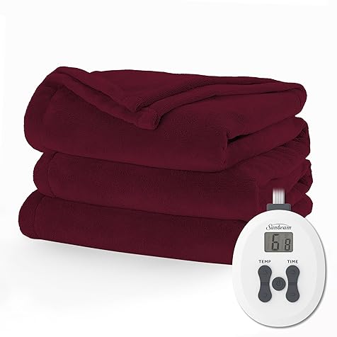 Royal Luxe Cabernet Heated Blanket - Full