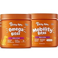 Omega 3 Alaskan Fish Oil Chew Treats for Dogs - with AlaskOmega for EPA & DHA + Glucosamine for Dogs - Hip & Joint Health Soft Chews with Chondroitin & MSM