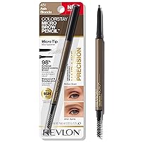 Revlon ColorStay Micro Eyebrow Pencil with Built In Spoolie Brush, Infused with Argan and Marula Oil, Waterproof, Smudgeproof, 451 Ash Blonde (Pack of 1)