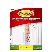 Command, White, Indoor Use, 7 (17221-ES), Small Picture Hanging Kit