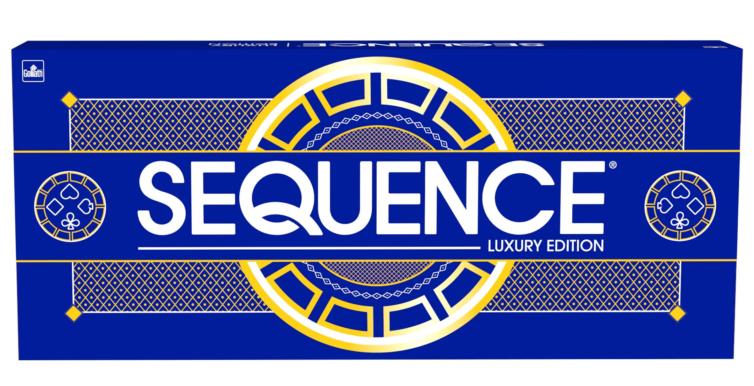 Sequence Luxury Edition - Stunning Set with Deluxe, Cushioned, Roll-Flat Game Mat - Amazon Exclusive by Goliath , Blue, 2-12 players