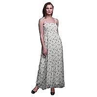 Bimba Dry Summer Dress Casual Women Flowy Smocked Spaghetti Strap Dress