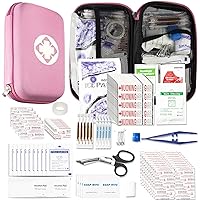 Car-Home Survival First-Aid Kit Emergency-Kit - Pink 273Piece Equipment Travel Supplies First Aid Set Home Essentials Camping Hiking YIDERBO