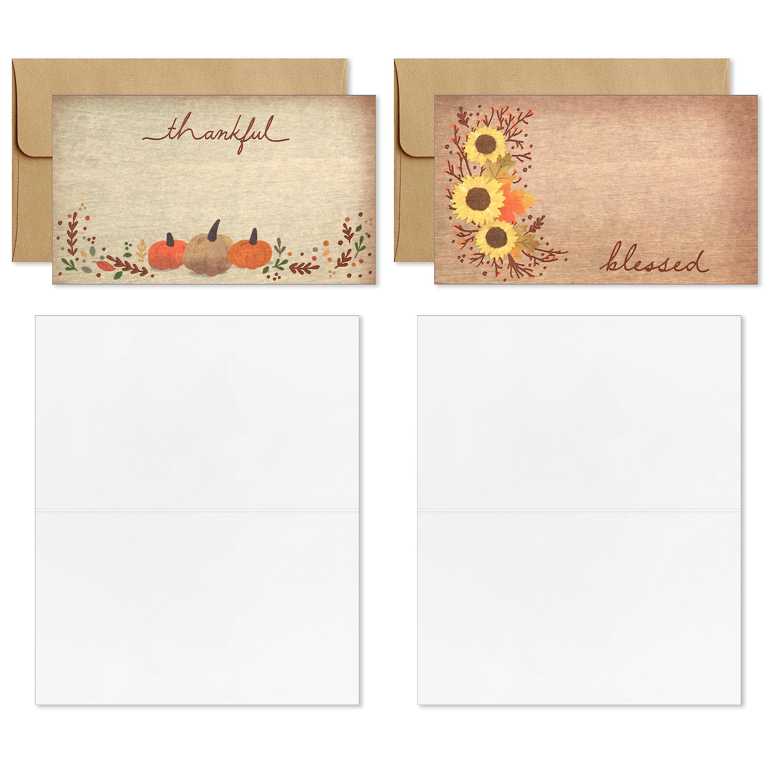 Hallmark Thanksgiving Place Cards for Table Setting (32 Mini Cards with Envelopes) Friendsgiving Party Supplies