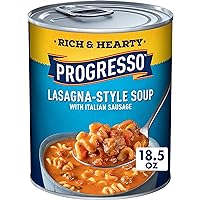 Progresso Rich & Hearty, Lasagna-Style Soup With Italian Sausage, Canned Soup, 18.5 oz.
