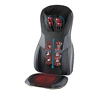 HoMedics Serenity Shiatsu Massage Cushion with Sound & Meditation|5 Massage Styles For Pain Relief, Targets Neck & Shoulders, Plus Soothing Heat | App Enabled