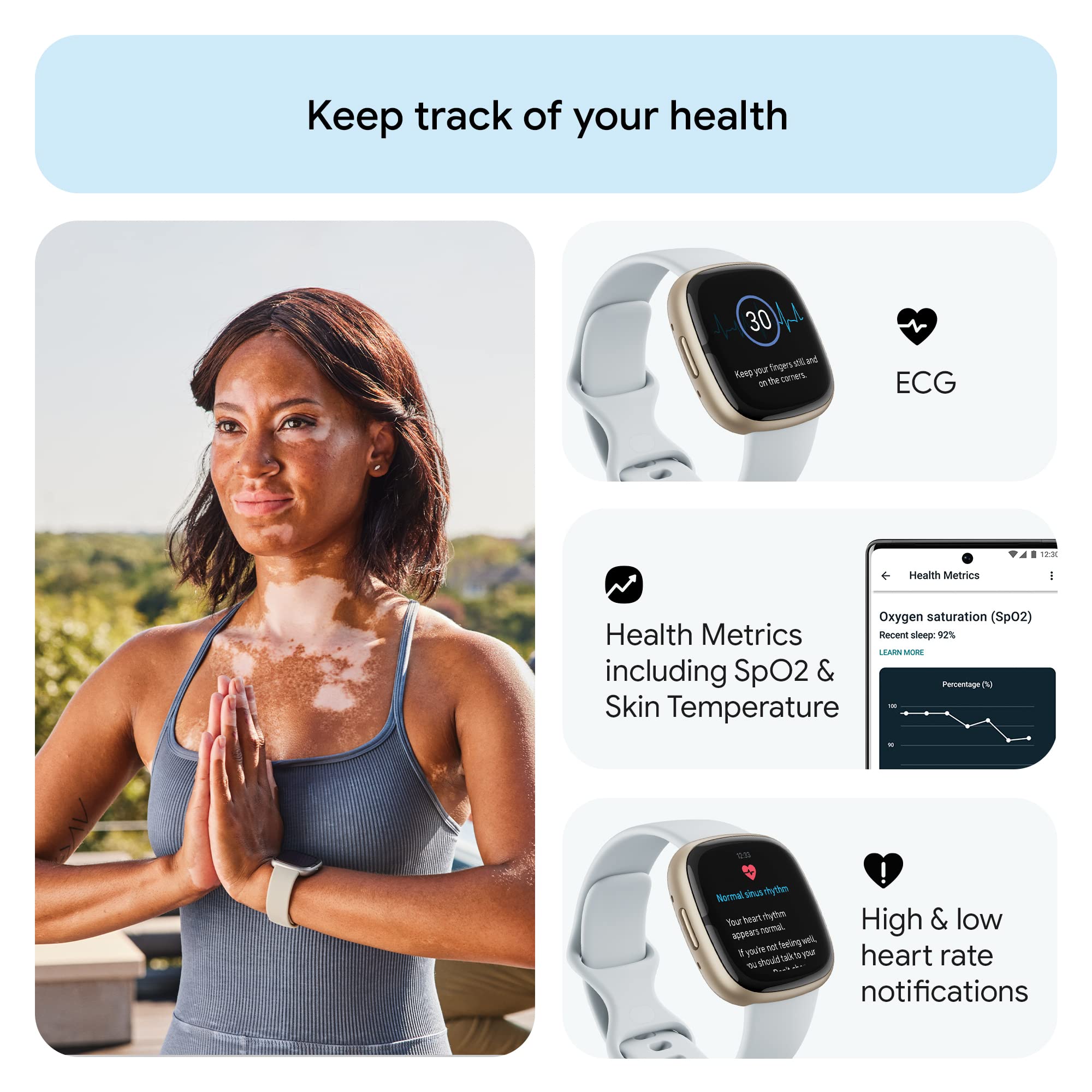 Fitbit Sense 2 Advanced Health and Fitness Smartwatch with Tools to Manage Stress and Sleep & Inspire 3 Health &-Fitness-Tracker with Stress Management