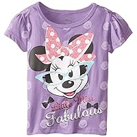 Disney Girls' Minnie Mouse Fabulous Short-Sleeve T-Shirt