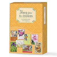 Faithfully Yours Designer Greetings Assorted Cards, All Occasion with Biblical Scripture (Box of 24 Greeting Cards with Envelopes) – Birthday, Sympathy, Friendship, Blank, Encouragement, Get Well…