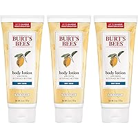 Burts Bees Butter Body Lotion for Dry Skin with Cocoa & Cupuau, 6 Oz - Pack of 3 (Package May Vary)