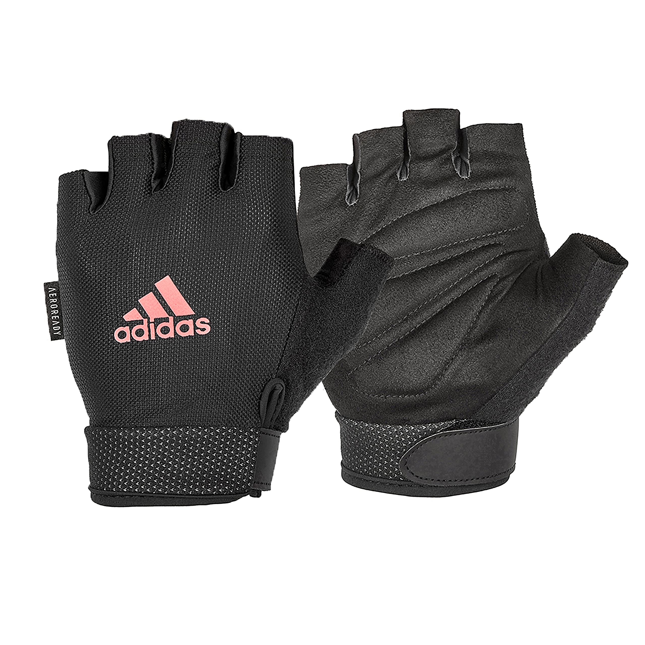 adidas Essential Adjustable Fingerless Gloves for Men and Women - Padded Weight Lifting Gloves - Adjustable Wrist Straps for Tailored, Secure Fit