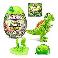 Smashers Mini Jurassic Light Up Dino Egg (T-Rex) by ZURU Collectible Egg, Volcano Slime, Fossil Toy, Dinosaur Toys, T-Rex Toy for Boys and Kids