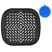 Air Fryer Grill Pan Accessories Compatible with Dash, Emeril Lagasse, Nuwave®, Philips + More, NonStick Air Fryer Pan, Cooking and Grilling Tray Accessory for Basket, Air Fryer Replacement Parts