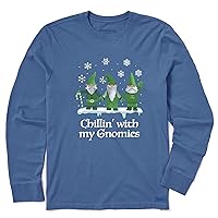 Green Gnomes Cotton tee, Longsleeve Graphic Crewneck T-Shirt