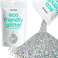 Hemway Eco Friendly Biodegradable Glitter 100g / 3.5oz Bio Cosmetic Safe Sparkle Vegan for Face, Eyeshadow, Body, Hair, Nail and Festival Makeup, Craft - 1/24