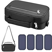 Insulin Cooler Travel Case: Diabetic Medication Insulated Vial Cool Organizer with 4 * 160g Reusable Ice Packs for for Insulin Pen and Diabetic Supplies, Medical Travel Bag with Shoulder Strap