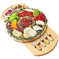 Charcuterie Boards, Thereye Cheese Board with Knife Set, Bamboo Charcuterie Board Set-𝐓𝐡𝐚𝐧𝐤𝐬𝐠𝐢𝐯𝐢𝐧𝐠 𝐆𝐢𝐟𝐭, 𝐂𝐡𝐫𝐢𝐬𝐭𝐦𝐚𝐬 𝐆𝐢𝐟𝐭, Housewarming Gift, Wedding Gift
