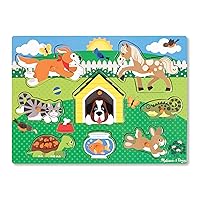 Melissa & Doug Pets Wooden Peg Puzzle (8 pcs)