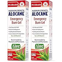  Alocane Emergency Burn Gel 4 Lidocaine Maximum Strength Fast  Pain and Itch Relief for Minor Burns Sunburn Kitchen Radiation Chemical  First Degree Burns First Aid Treatment Burn Care, 2.5 Fl