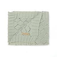 mimixiong Baby Blankets Toddler Blankets Knitted Cellular Soft Lightweight Baby Blankets for Boys and Girls Sage Green, 40x30 Inch (Pack of 1)
