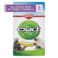 Kaytee Exact Hand Feeding Pet Bird Baby Food For Parrots, Parakeets, Lovebirds, Cockatiels, Conures, Cockatoos, and Macaws, 5 Pound