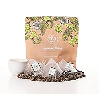 The Tea Spot Jasmine Pearls Green Tea | High-grade Jasmine infused Green Tea Pearls from Fujian | 15 Tea Bags