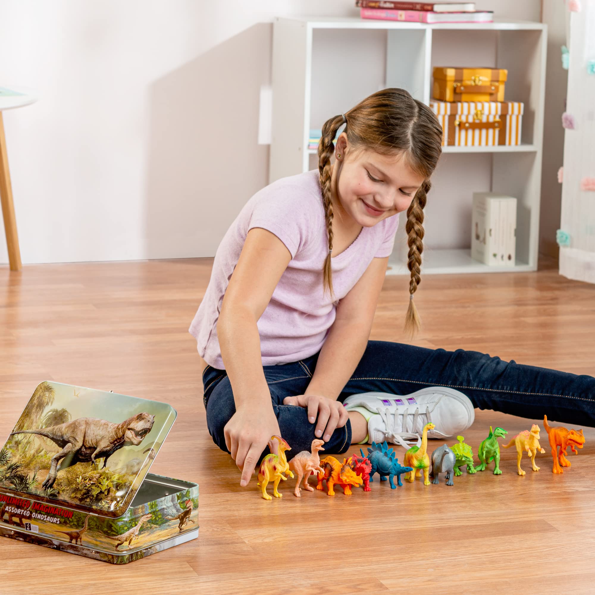 Dinosaur Toys for Kids Toys - 12 7-Inch Realistic Dinosaurs Figures with Storage Box | Kids Dinosaur Toys | Toddler Dinosaur Toy | Dinosaur Toys for Kids 3-5 5-7 | Dino Toys Kid Toys Toddler Boy Toys