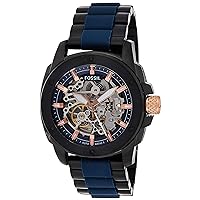 Mens ME3133 Modern Machine Automatic Black and Blue Stainless Steel and Silicone Watch