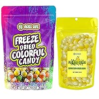 Bliss Life Freeze Dried Candy Bundle - Fremon Heads (10 oz) & Colorful Candy (16 oz / 1 lb) - ASMR, TikTok Challenge, Sour & Sweet Fusion, Freeze Dried Sour Candy, Unique Novelty, Trendy Snack