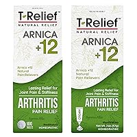 MediNatura T-Relief Arnica +12 Natural Arthritis Pain Relief 100ct Tablets T-Relief Arthritis Pain Relief 2oz Cream Bundle
