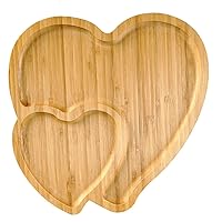 BinaryABC Heart Shaped Charcuterie Board Wood Serving Platters and Trays Side Dish Serving Trays,Mother Day Table Decorations Supplies