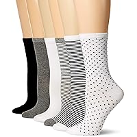 Amazon Essentials Women's Casual Crew Socks, 6 Pairs