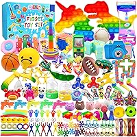 125 Pack Fidget Toys Assortment for Kids 4-8-12,Stress&Anxiety Relief Toys for Party Favors,Treasure Box Fillers,Classroom Prizes Rewards,Carnival,Pinata Stuffers