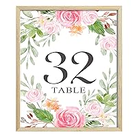 Double Sided Print Floral & Leaf Table Numbers Wedding Reception Decorative Table Cards-5