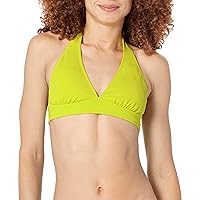 Amazon Essentials Women's Light-Support Tie Halter Bikini Swimsuit Top (Available in Plus Size)